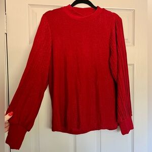Chico's Shimmering Scarlet Top